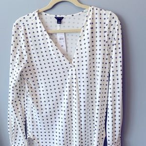 Ann Taylor split neck blouse, NWT